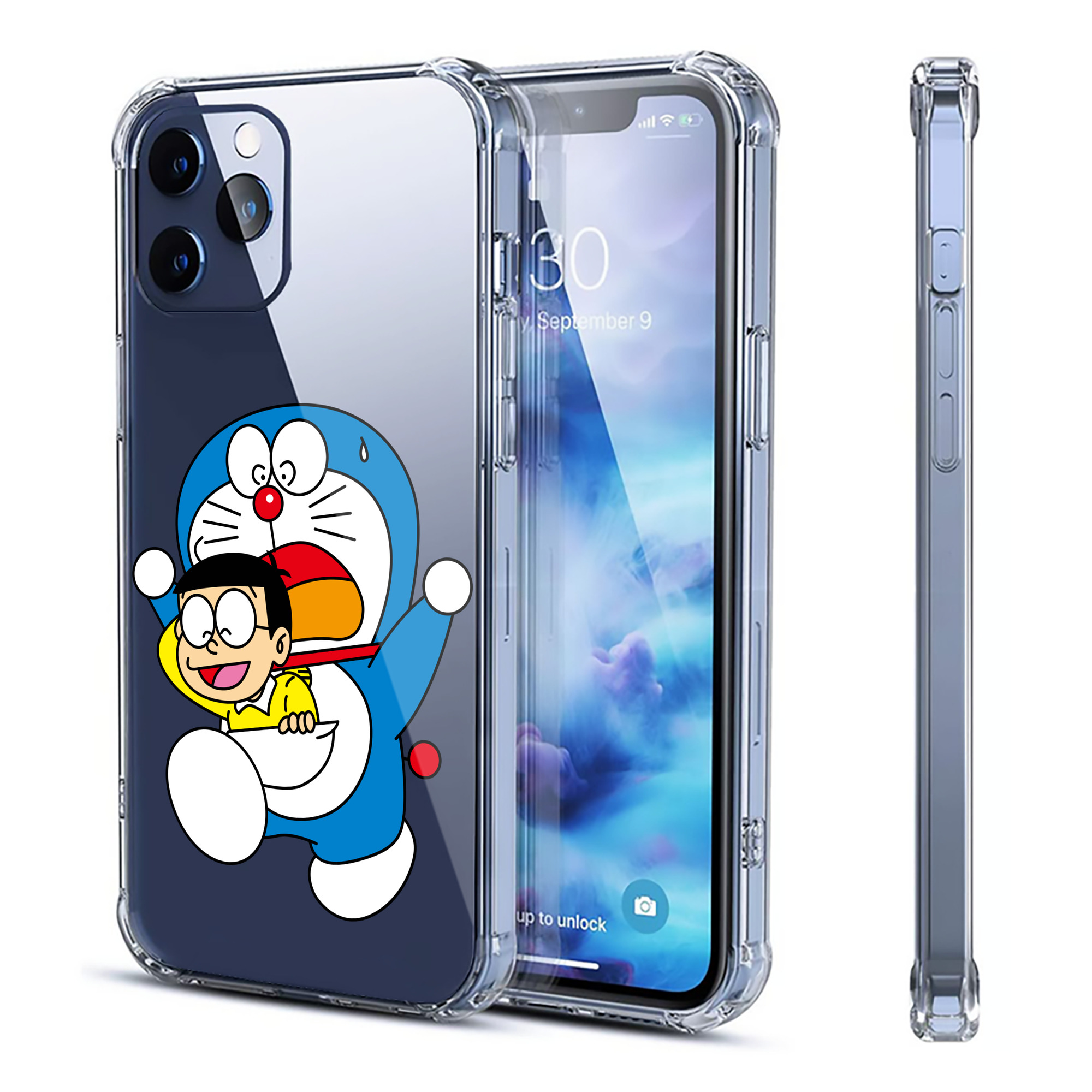 （画像用） ドラえもん Doraemon 【iPhone 12シリーズ対応】透明スマホケース（クリアソフトケース）